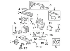 DUCT,FLR AIR OTLT(INCLS 18) 20793355 BUICK