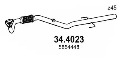 Гофра глушителя ASSO 34.4023 L= d=