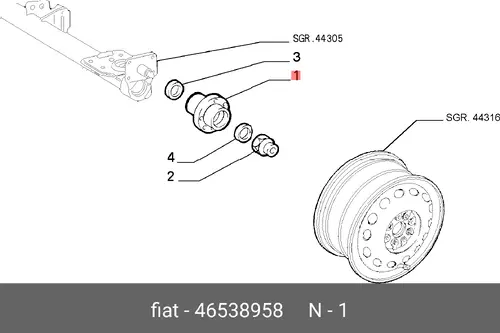 Ступица FIAT 46538958