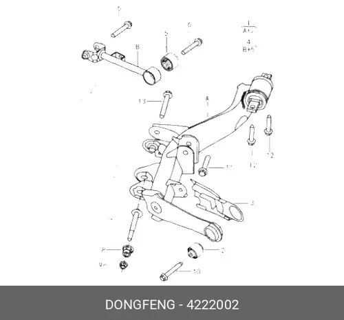 Рычаг подвески DONGFENG 4222002