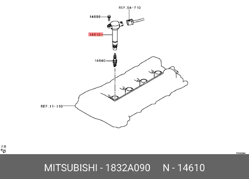 Катушка зажигания MITSUBISHI 1832A090