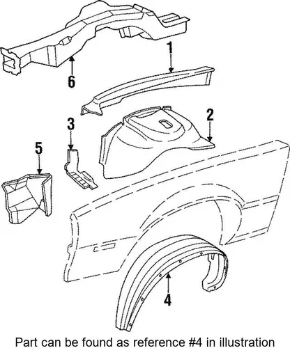 LINER,FRT W/H(BLACK)(PLASTIC) 10139548 CHEVROLET