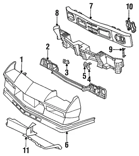 FASCIA,F/END(PAINT TO MATCH) 16503496 CHEVROLET