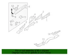 Левый кронштейн бампера, A (в сборе) 51625SA0109P SUBARU