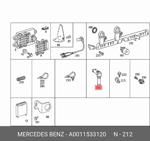 Датчик числа оборотов MB 001 153 31 20
