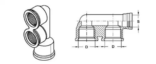 тройник пневмосистемы WABCO 893 401 818 4
