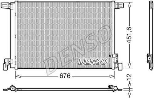 Радиатор кондиционера (конденсатор) DENSO DCN02008