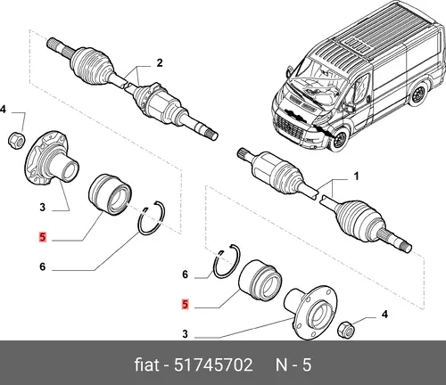 ПОДШИП.СТУП.ПЕР.К-КТ 51745702 FIAT