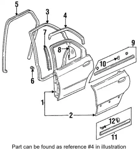 Уплотнитель двери HONDA 72825SV4003