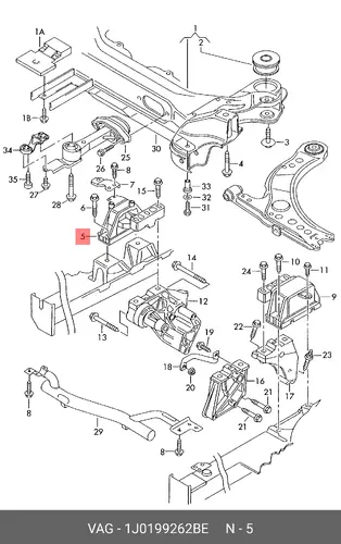 Подушка крепления двигателя VAG 1J0199262BE