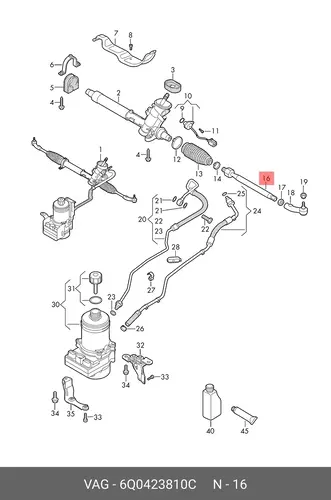 Рулевая тяга VAG 6Q0423810C