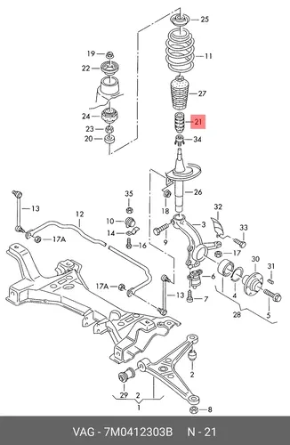 Буфер 7M0412303B VAG