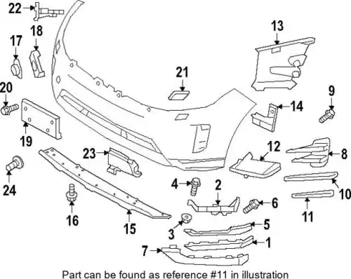 Решетка бампера LAND ROVER LR114788