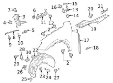 Подкрылок PORSCHE 9Y0810971J