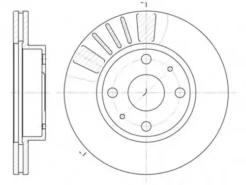 Тормозной диск REMSA 6116.10 вентилируемый , передняя ось