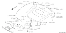 КАПОТ 57229FE120 SUBARU