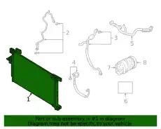 Радиатор кондиционера (конденсатор) NISSAN 921006CA0B