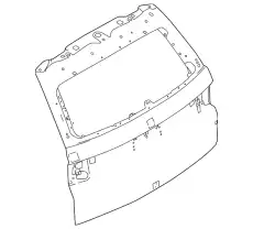 ДВЕРЬ БАГ.ОТД. БЕЗ ПЕТЕЛЬ LR133105 LAND ROVER