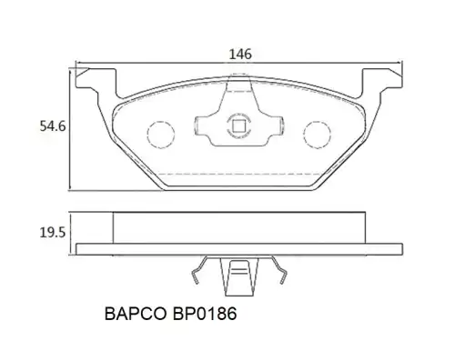 Тормозные колодки дисковые BAPCO BP0186