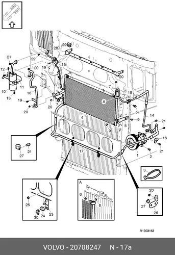 Кольцо уплотнительное автомобильное VOLVO 20708247