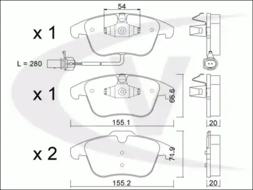 колодки дисковые п. Audi V10-8301 VAICO