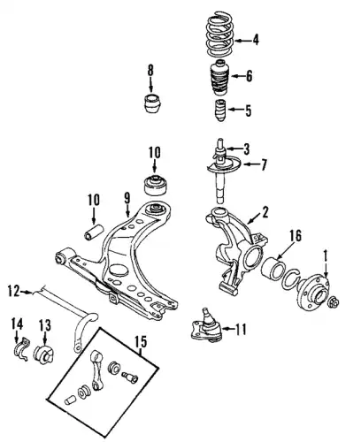 рычаг правый Audi 8N0 407 152 A VAG