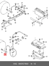 Датчик ABS VAG 4A0 927 803