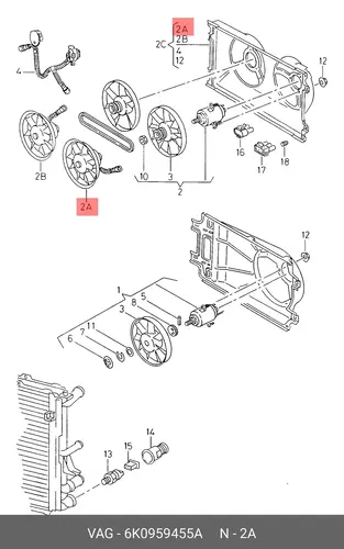 мотор вентилятора VW 6K0 959 455 A VAG