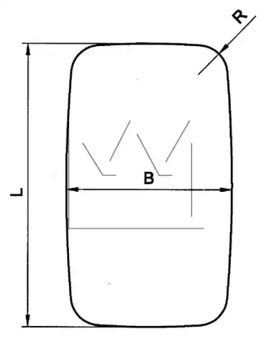 стекло зеркала MB 098 390 370 MONARK