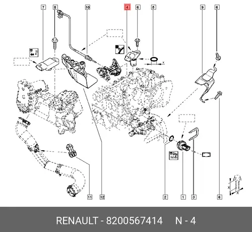 Датчик распредвала 8200567414 RENAULT