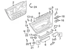 клипса двери\ Audi 100/A6/TT 91>/A3 97-03 8D0867299 VAG