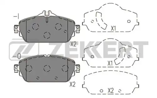 Тормозные колодки дисковые передняя ось ZEKKERT BS1411