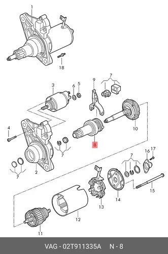 бендикс VW 02T911335A VAG