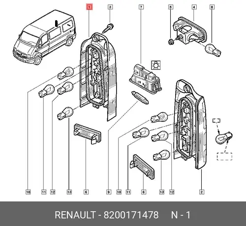 Фара RENAULT 8200171478
