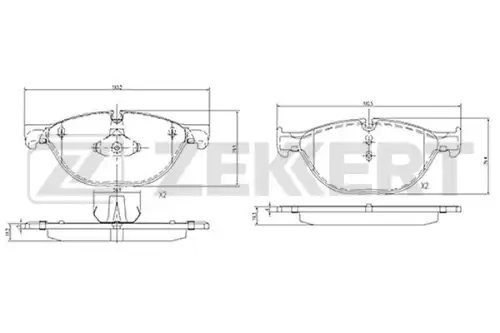 Тормозные колодки дисковые передняя ось ZEKKERT BS2144