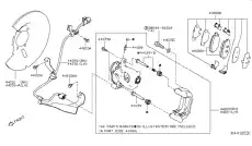 Тормозные колодки дисковые INFINITI D40605NA0A