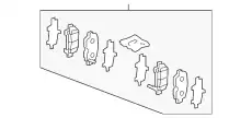 Тормозные колодки дисковые HONDA 43022TG7A00