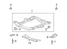 BRACE,DRIVETRAIN & FRT SUSP FRM 25928355 GMC
