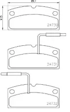 Тормозные колодки дисковые BREMBO P 62 001