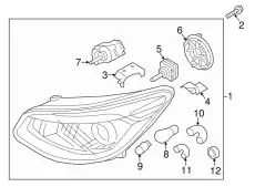 Фонарь габаритный KIA 92101B2650