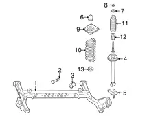 BUMPER,RR SUSP STRUT 22129486 PONTIAC