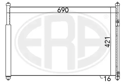 Радиатор кондиционера (конденсатор) ERA 667080