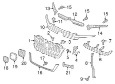 BASE, GARNISH 71152-T6Z-A00 HONDA