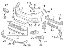 Усилитель бампера HONDA 71130-T5R-A01ZZ