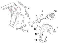 Подкрылок HONDA 74591-T5R-A10