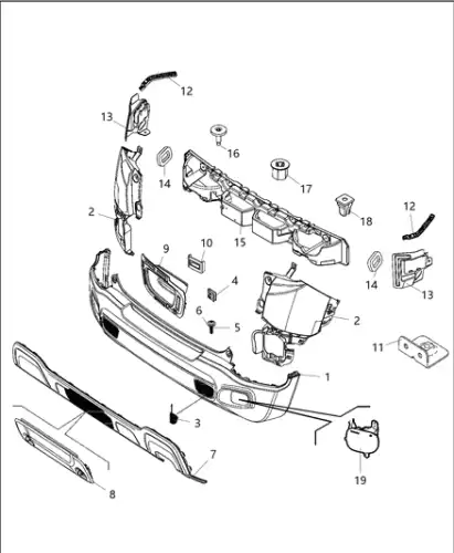 FASCIA 6YT25XS9AA CHRYSLER