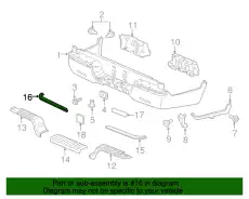 GARN, L- RR- BUMPER 71508-T6Z-A00 HONDA