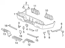 GARN, L- RR- BUMPER 71508-T6Z-A00 HONDA