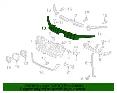 GARNISH, GRILLE 71151-T6Z-A00 HONDA
