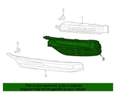 GARNISH, L- FR- 71119-T3W-J51 HONDA